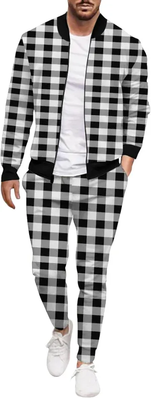 Men's Tracksuits Sets Sets Leisure Solid Color Sweater Pants Sports Suit Drawstring Zip Up Jackets Men Zip Up Hoodie