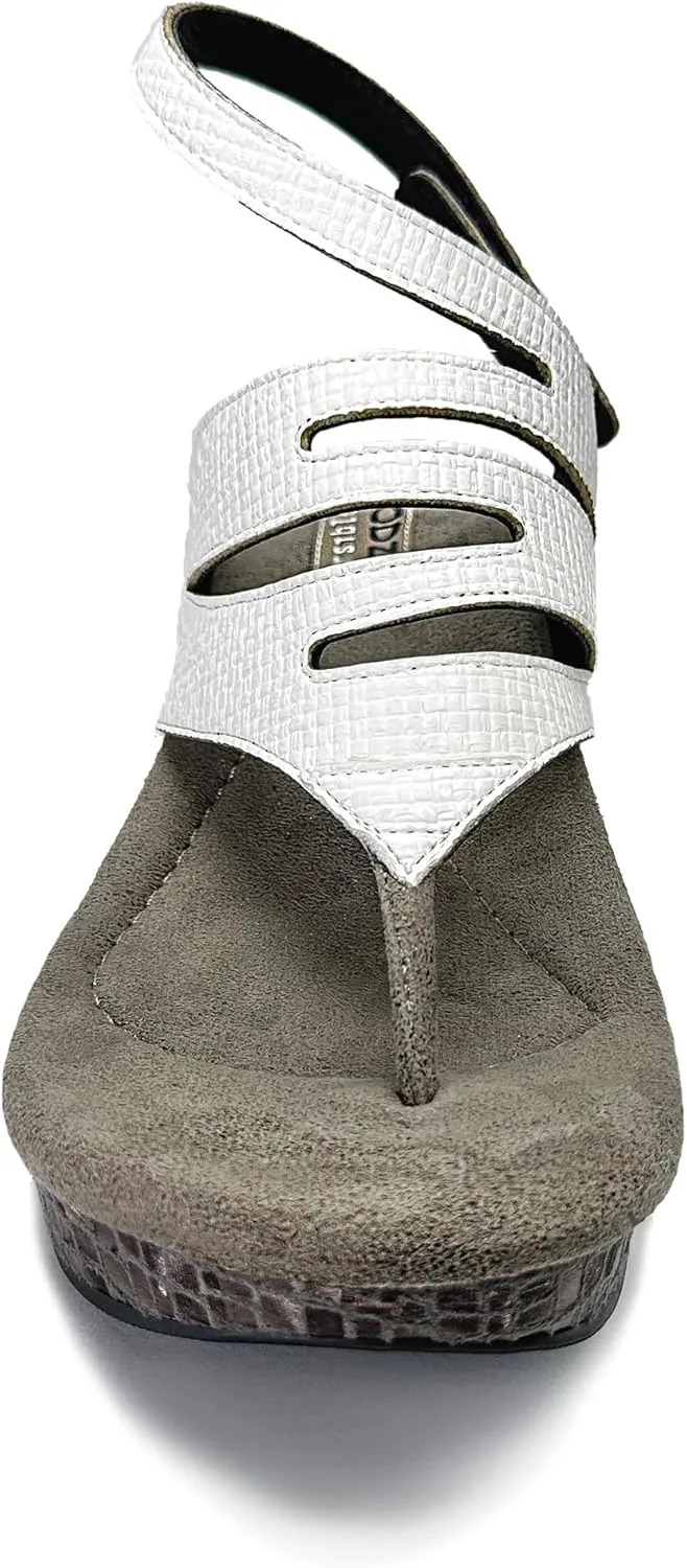 Modzori Grace 1 Women's Reversible Mid-wedge Sandals with Adjustable Ankle Strap