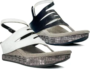 Modzori Grace 1 Women's Reversible Mid-wedge Sandals with Adjustable Ankle Strap