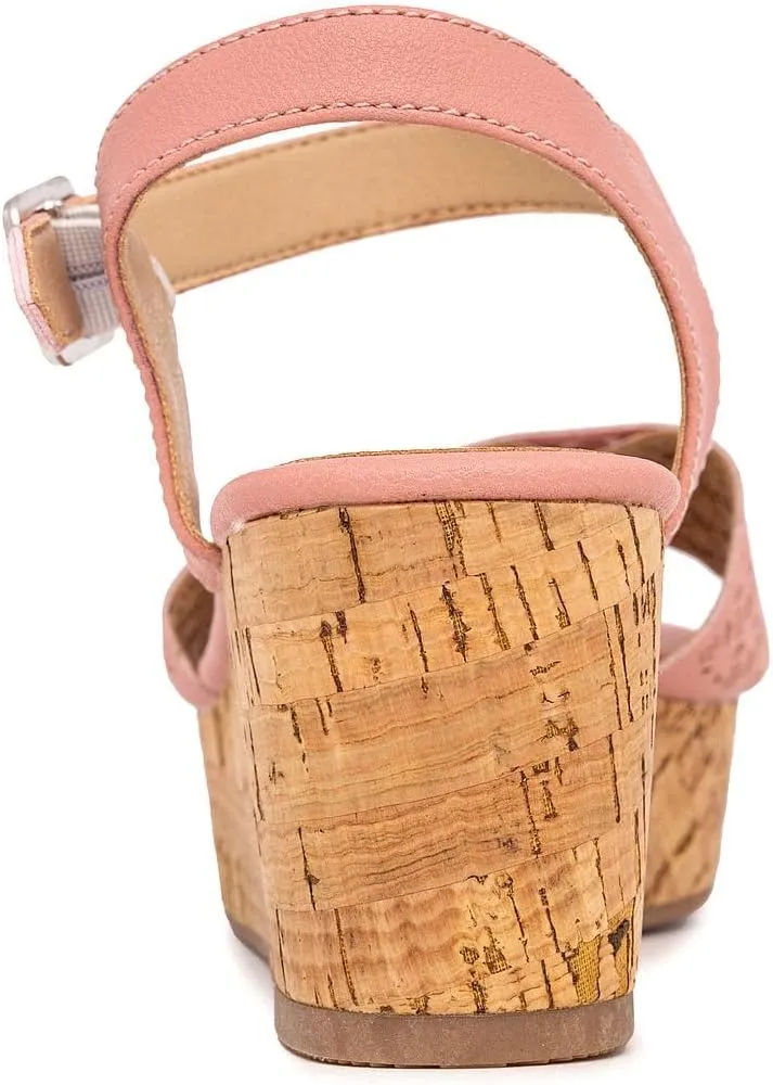 Nautica Womens Platform Wedge Sandals Fashion Ankle Strap Lightweight Cushioned Casual Beach Sandal - Lightweight & Comfortable