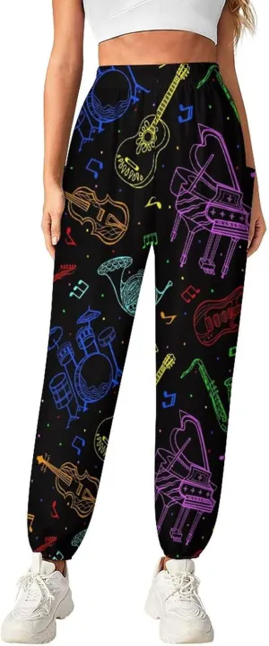 Neon Pattern Yoga Bloomers Womans Hippie Harem Pant Beach Pants Elastic Gym Long Pants Loose Casual Sweatpants
