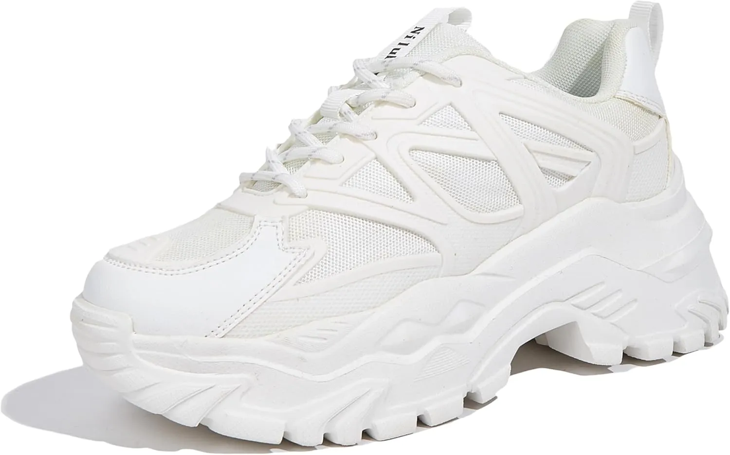 Niluber Chunky Sneakers for Women White Black Red Purple Platform Sneakers Comfortable Casual Lace Up Fashion Tennis Shoes