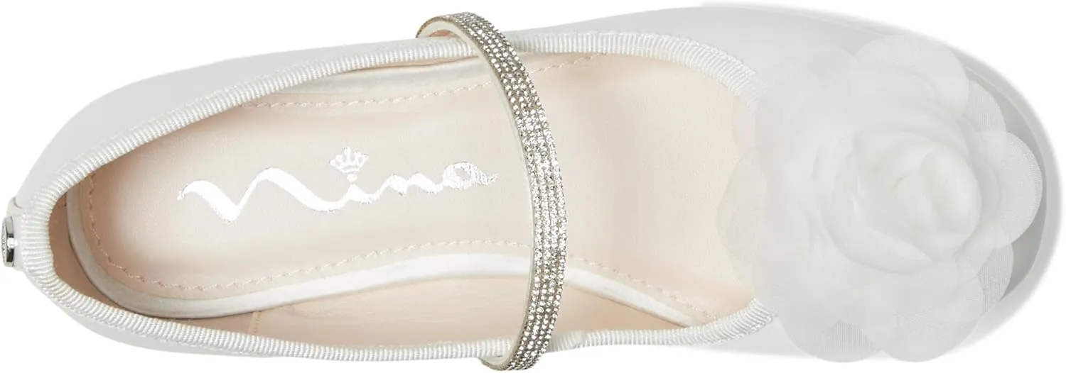 NINA Baby-Girl's Jory (Little Big Kid) Ballet Flat W/Flower