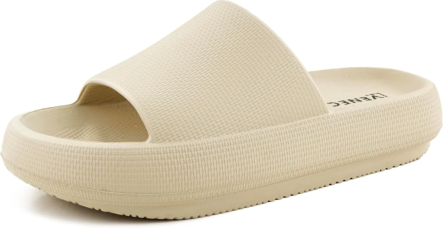 Nube Pillow Slippers For Women and Men House Shoes, Shower Slide, Cloud Slippers, Bathroom Shoes Cushioned Thick Sole Beach Sandals, Lightweight Non-Slip Sandals