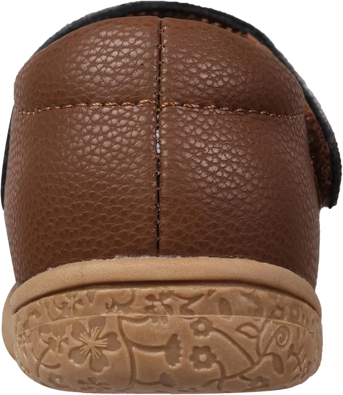 Oomphies Amina Leather Mary Jane Shoes for Girls – Ruffled Dress Shoes with Hook & Loop Closure, Soft Cushion Footbed