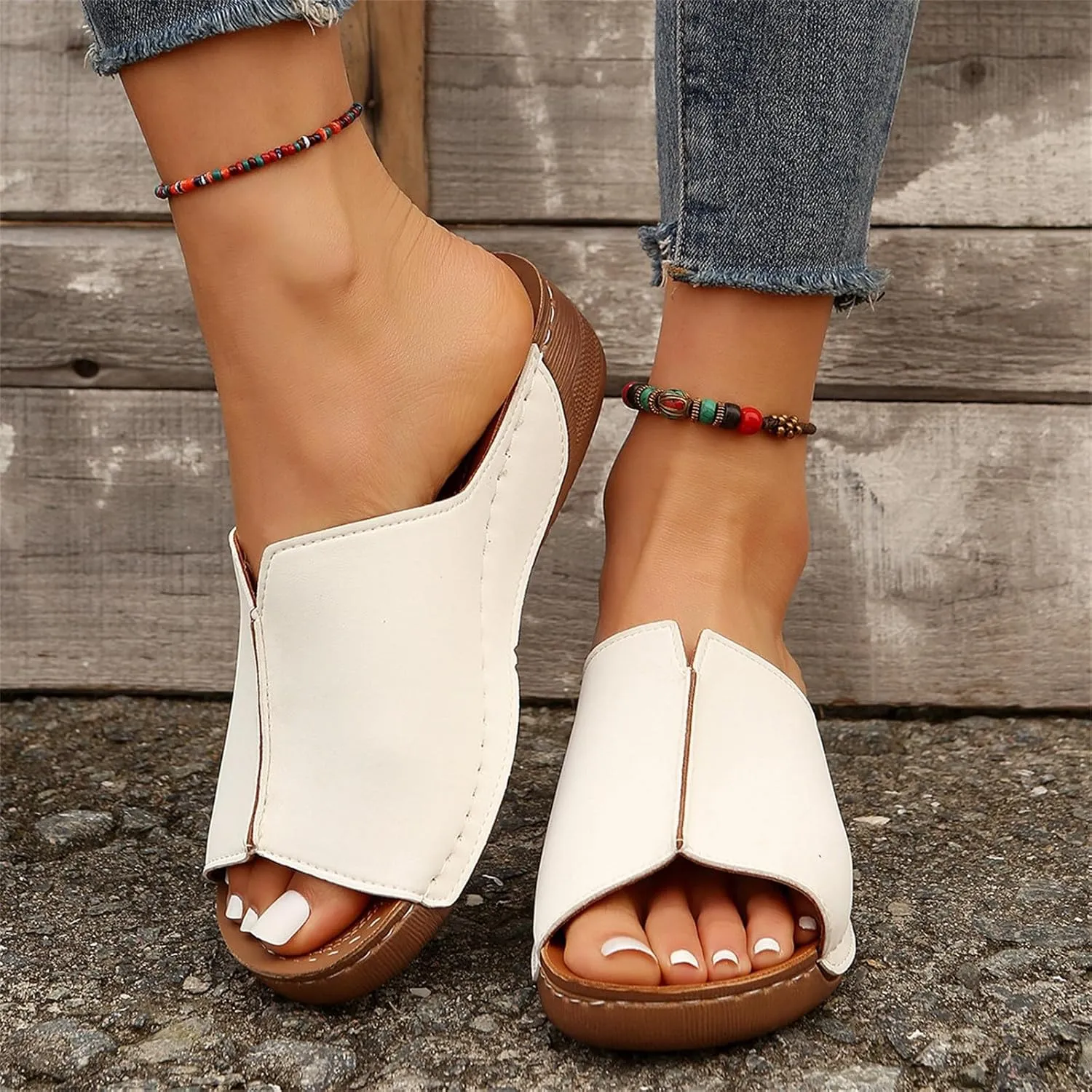 Orthopedic Sandals for Women Dressy Damping Sole Upgradation Stretch Lightweight Arch Support Walking Summer Sandals