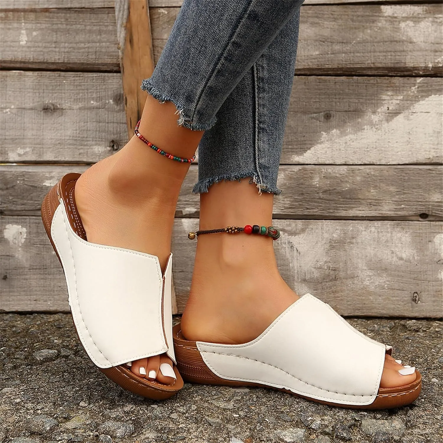 Orthopedic Sandals for Women Dressy Damping Sole Upgradation Stretch Lightweight Arch Support Walking Summer Sandals
