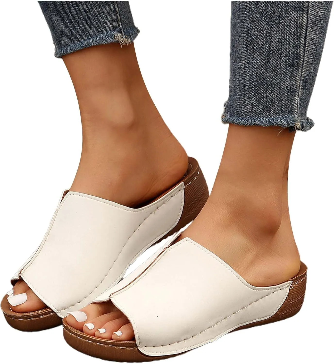 Orthopedic Sandals for Women Dressy Damping Sole Upgradation Stretch Lightweight Arch Support Walking Summer Sandals