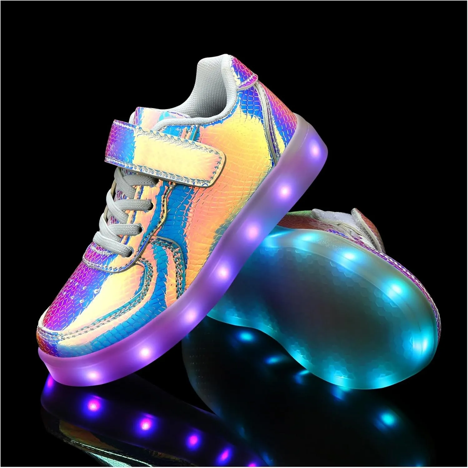 Padgene Kids LED Light Up Shoes USB Rechargeable Unisex Boys Girls LED Sneakers Cool Flashing Low Top Sneakers Luminous Shoes