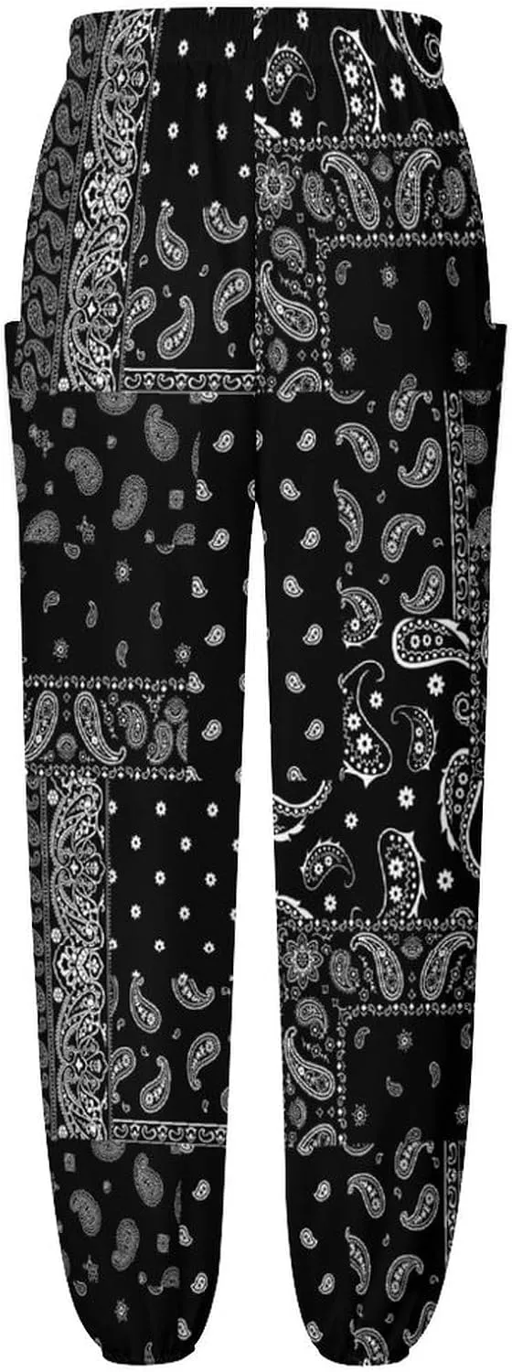 Paisley Print Yoga Bloomers Women Hippie Harem Pant Elephant Pants Elastic Gym Long Pants Loose Casual Sweatpants