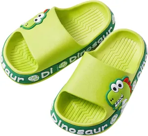 Panegy Boys Girls Shower Slides Cute Dinosaur Print Slides Sandals Non-Slip Summer Beach Slippers Sandals
