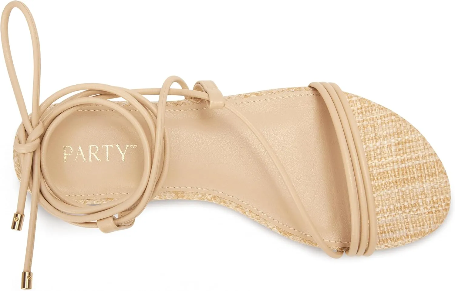 PARTY Women's Strappy Sandals Lace Up Flats Tie Up Open Toe Ankle Strap Shoes