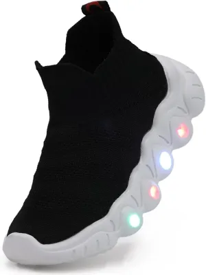 PATPAT Toddler Shoes Kid Shoes with LED Light Up Shoes Shiny Toddler Sneakers Girl Shoes Light Up Shoes for Girls Boys
