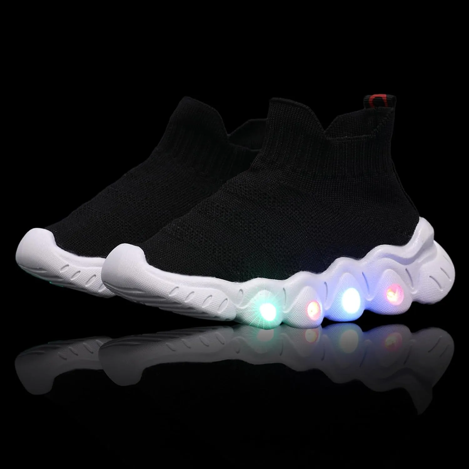 PATPAT Toddler Shoes Kid Shoes with LED Light Up Shoes Shiny Toddler Sneakers Girl Shoes Light Up Shoes for Girls Boys