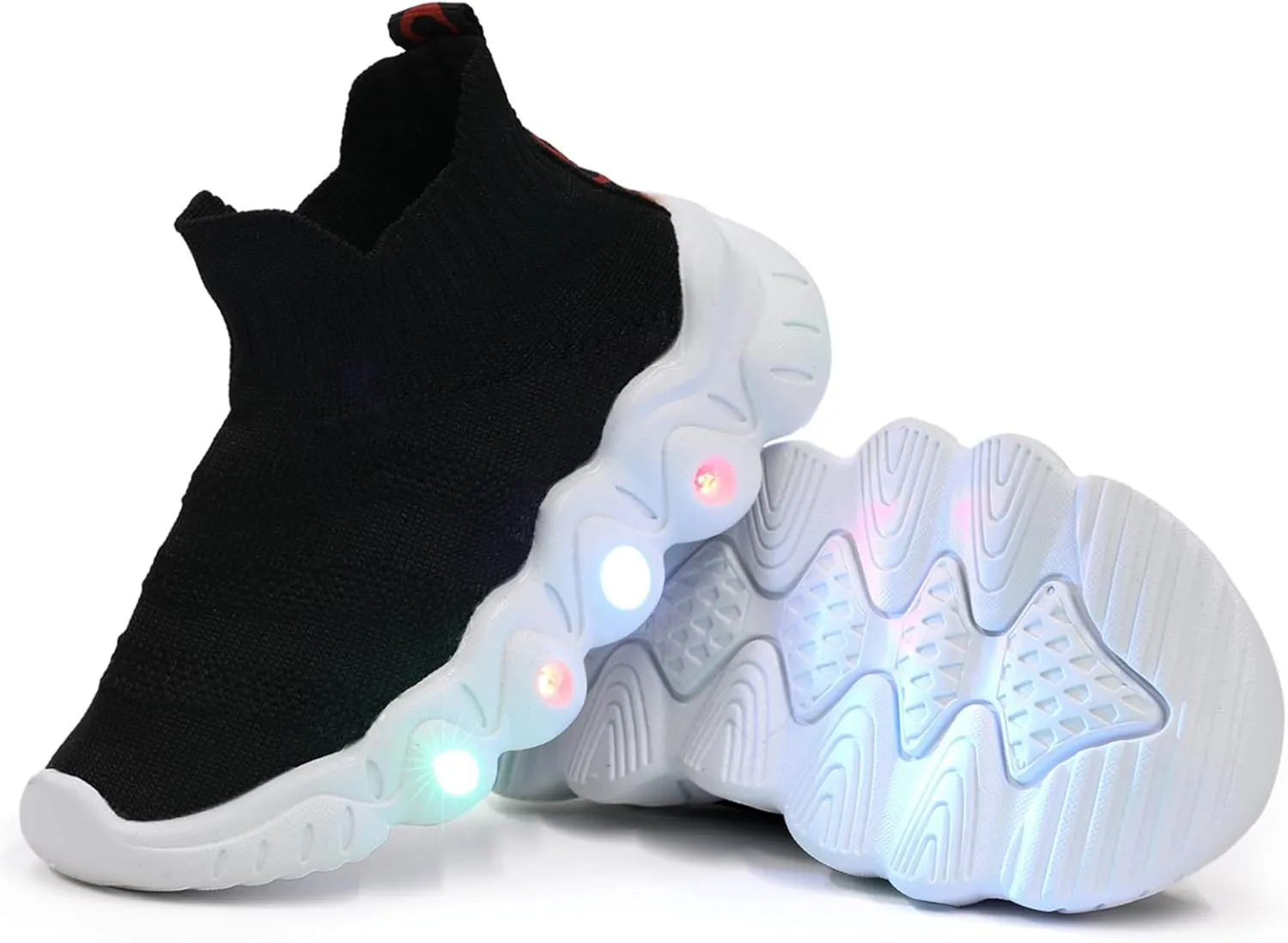 PATPAT Toddler Shoes Kid Shoes with LED Light Up Shoes Shiny Toddler Sneakers Girl Shoes Light Up Shoes for Girls Boys