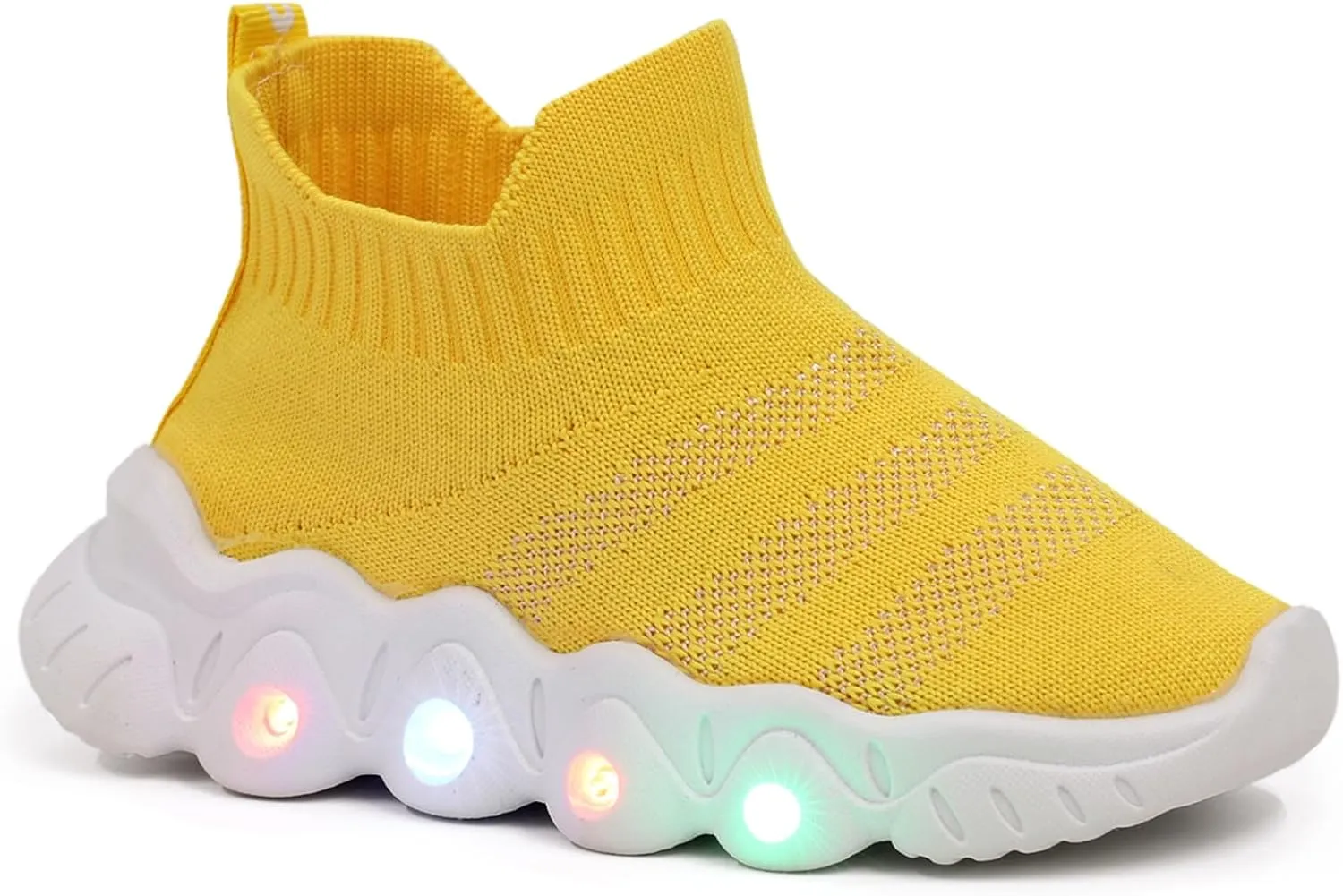 PATPAT Toddler Shoes Kid Shoes with LED Light Up Shoes Shiny Toddler Sneakers Girl Shoes Light Up Shoes for Girls Boys