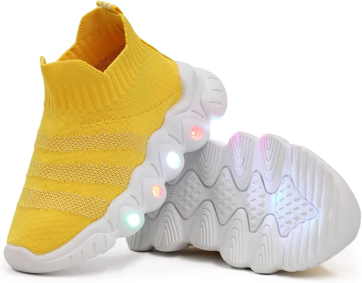 PATPAT Toddler Shoes Kid Shoes with LED Light Up Shoes Shiny Toddler Sneakers Girl Shoes Light Up Shoes for Girls Boys