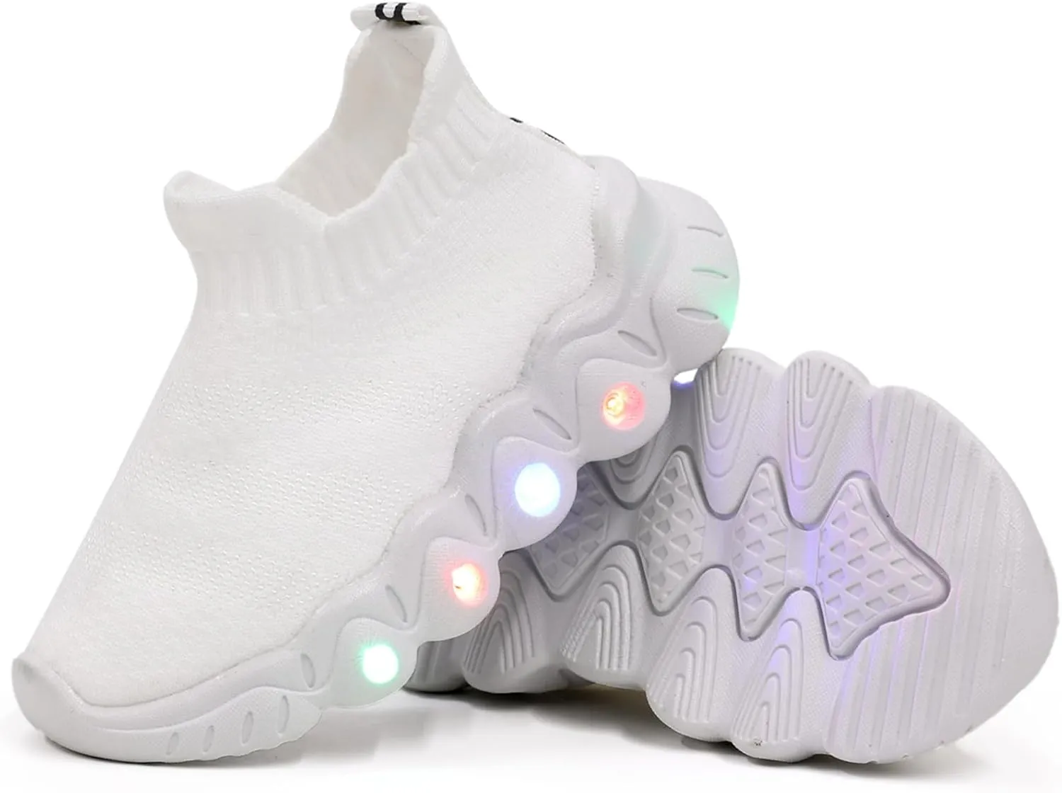 PATPAT Toddler Shoes Kid Shoes with LED Light Up Shoes Shiny Toddler Sneakers Girl Shoes Light Up Shoes for Girls Boys