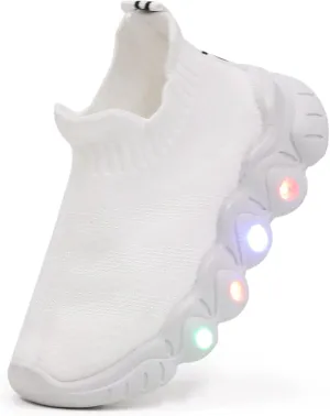 PATPAT Toddler Shoes Kid Shoes with LED Light Up Shoes Shiny Toddler Sneakers Girl Shoes Light Up Shoes for Girls Boys