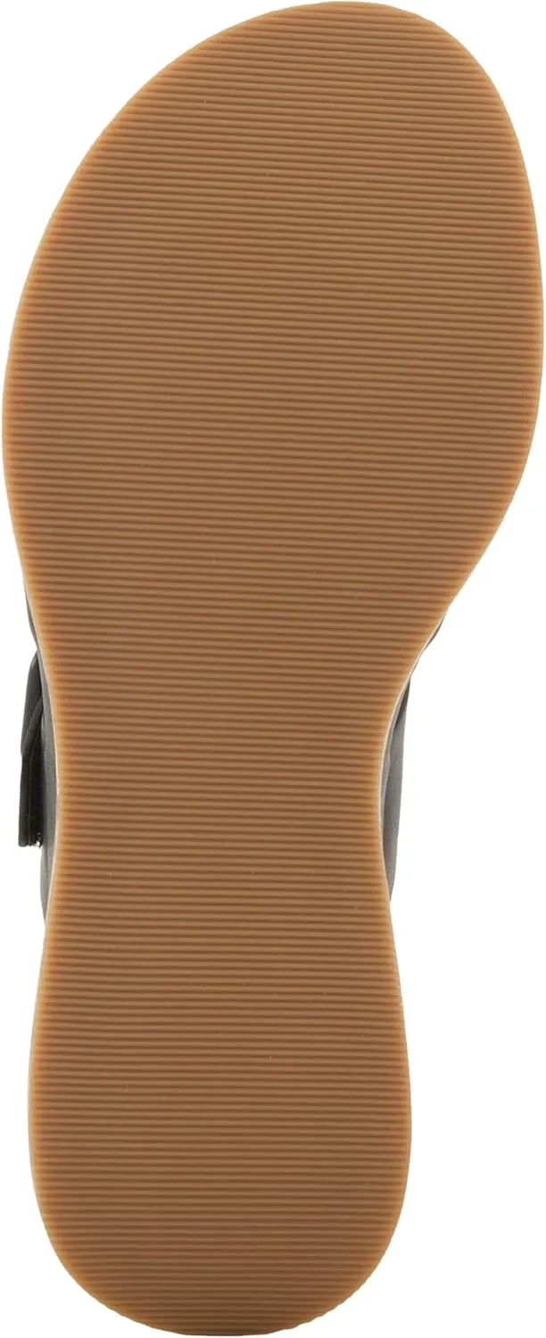 PATRIZIA Women's CATTANEO Hook and Loop Platform Wedge Sandals - Laser-Cut Design, Faux Leather, Cushioned Footbed