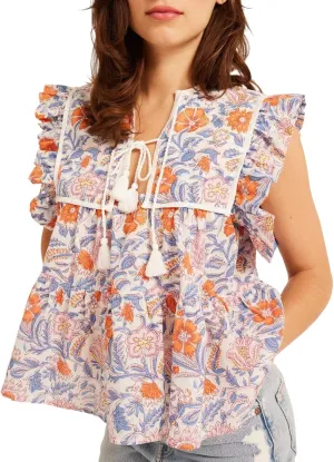 Peplum Top Women Short Sleeve Flutter Fly Sleeve Babydoll Blouse Boho Patchwork Beach Party Going Out Y2k Tank Shirt