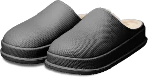 Pillow Cloud Slides with Fur: Cozy & Comfy Cushioned Indoor/Outdoor Slippers - Thick-Sole House Slides & Shower Sandals for Men & Women
