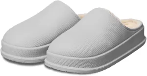 Pillow Cloud Slides with Fur: Cozy & Comfy Cushioned Indoor/Outdoor Slippers - Thick-Sole House Slides & Shower Sandals for Men & Women