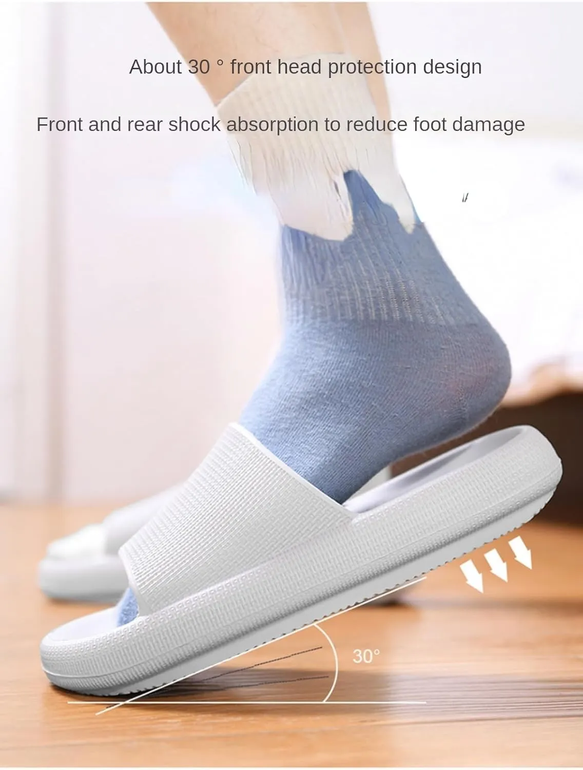 Pillow Slippers for Women and Men | House Slides Shower Sandals | Cushioned Thick Sole