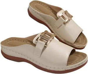 Plus Size Women’s Trendy Casual Travel Shoes – Versatile Bohemian Ethnic Style with Double Buckle & Heart Pattern | Beach Sandals
