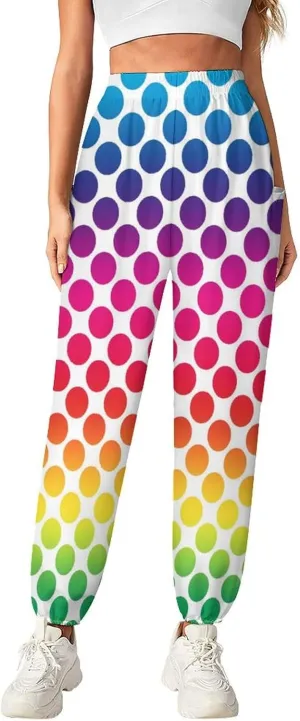 Polka Dots Yoga Bloomers Woman Hippie Harem Pants Knickerbockers Elastic Gym Yoga Clothes Casual Loose Sweatpants