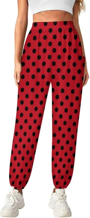 Polka Dots Yoga Bloomers Womens Hippie Harem Pant Beach Pants Elastic Gym Joggers Loose Casual Sportswear