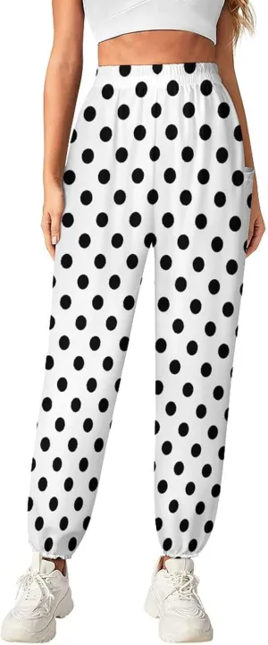 Polka Dots Yoga Bloomers Womens Hippie Harem Pant Beach Pants Elastic Gym Joggers Loose Casual Sportswear