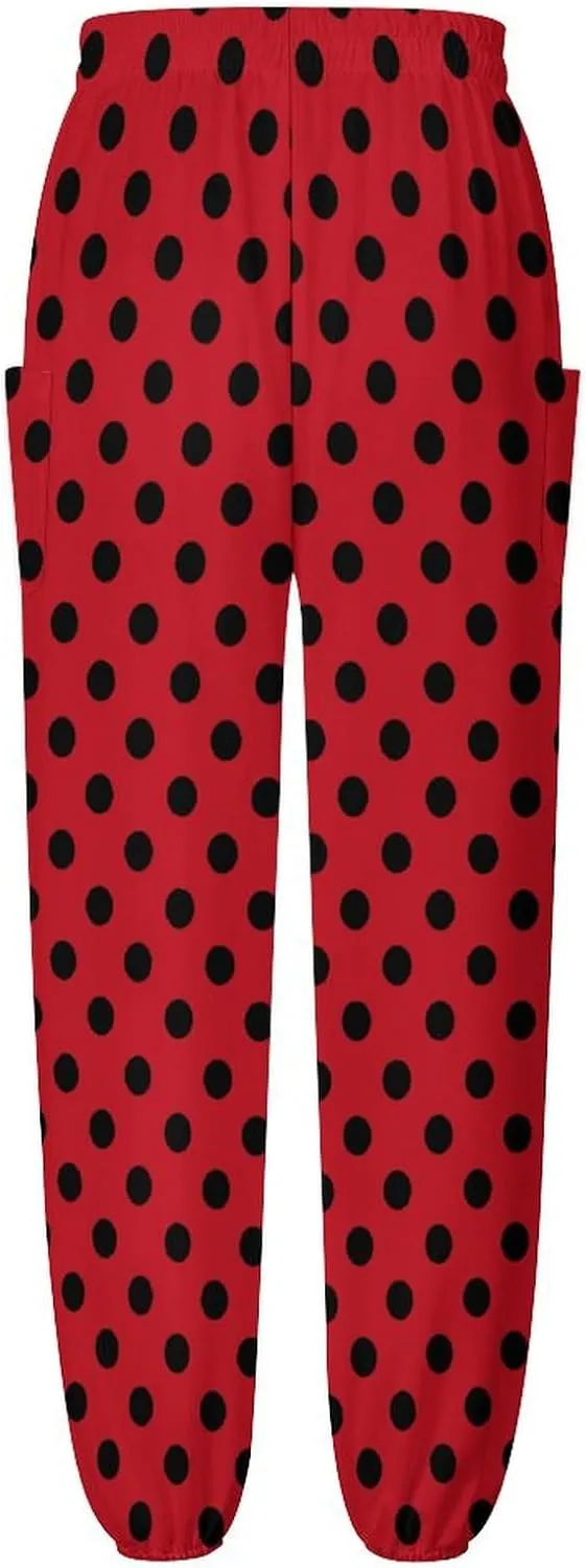 Polka Dots Yoga Bloomers Womens Hippie Harem Pant Beach Pants Elastic Gym Joggers Loose Casual Sportswear