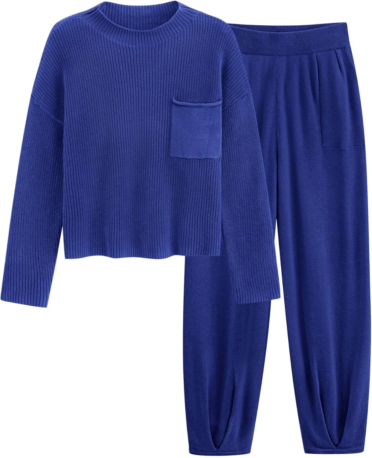PRETTYGARDEN Women's Winter 2 Piece Sweater Set Casual Pullover Top High Waisted Sweatpants Tracksuit Lounge Outfits
