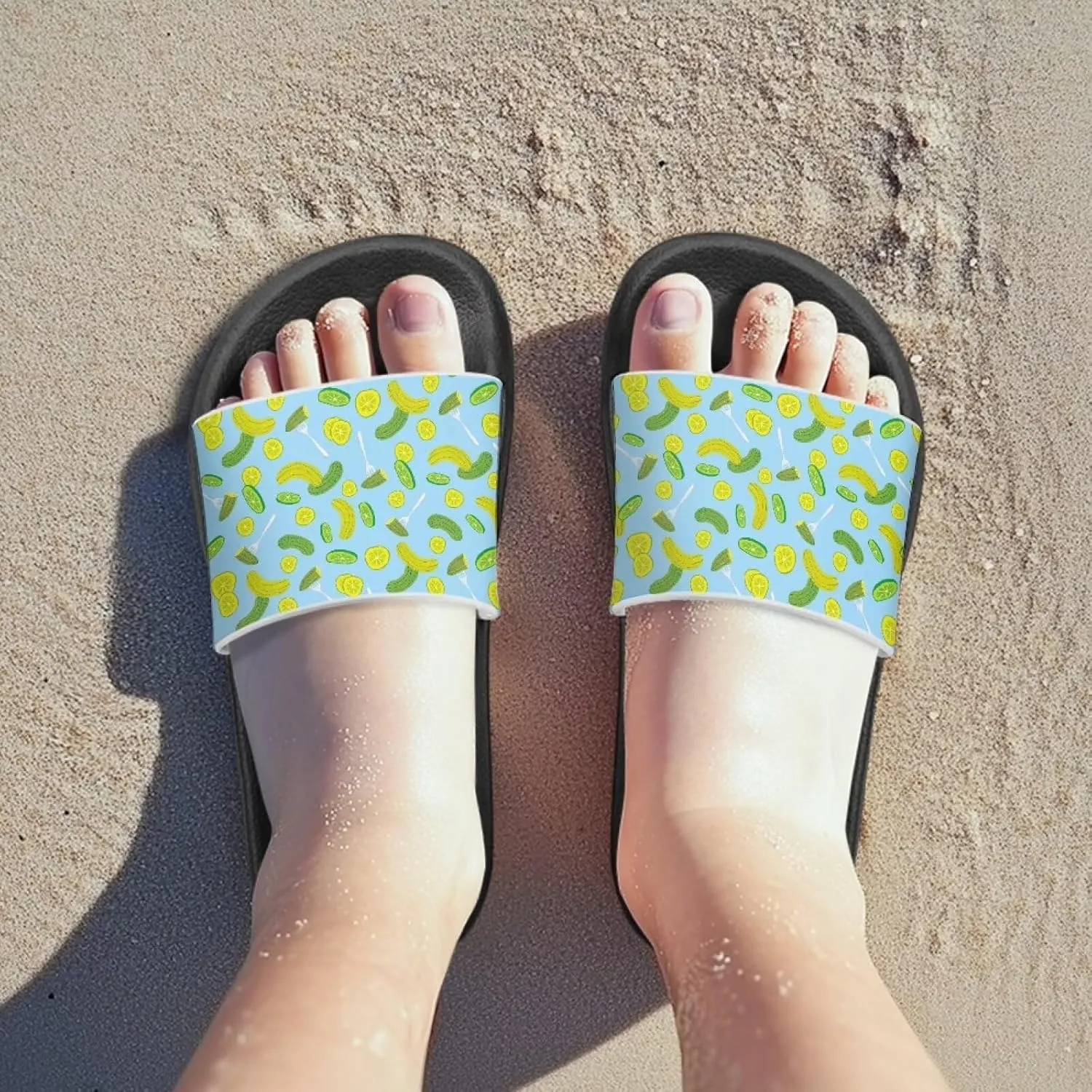 Quick-Dry EVA Kids Sandals Non-Slip Lightweight Slides for Bathroom Pool & Outdoor Play for Little/Big Kids Size 11-3