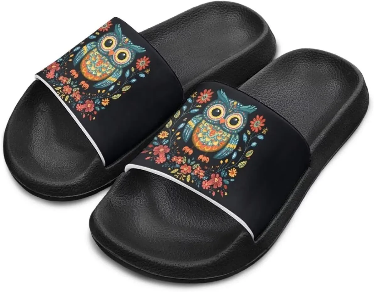 Quick-Dry EVA Kids Sandals Non-Slip Lightweight Slides for Bathroom Pool & Outdoor Play for Little/Big Kids Size 11-3
