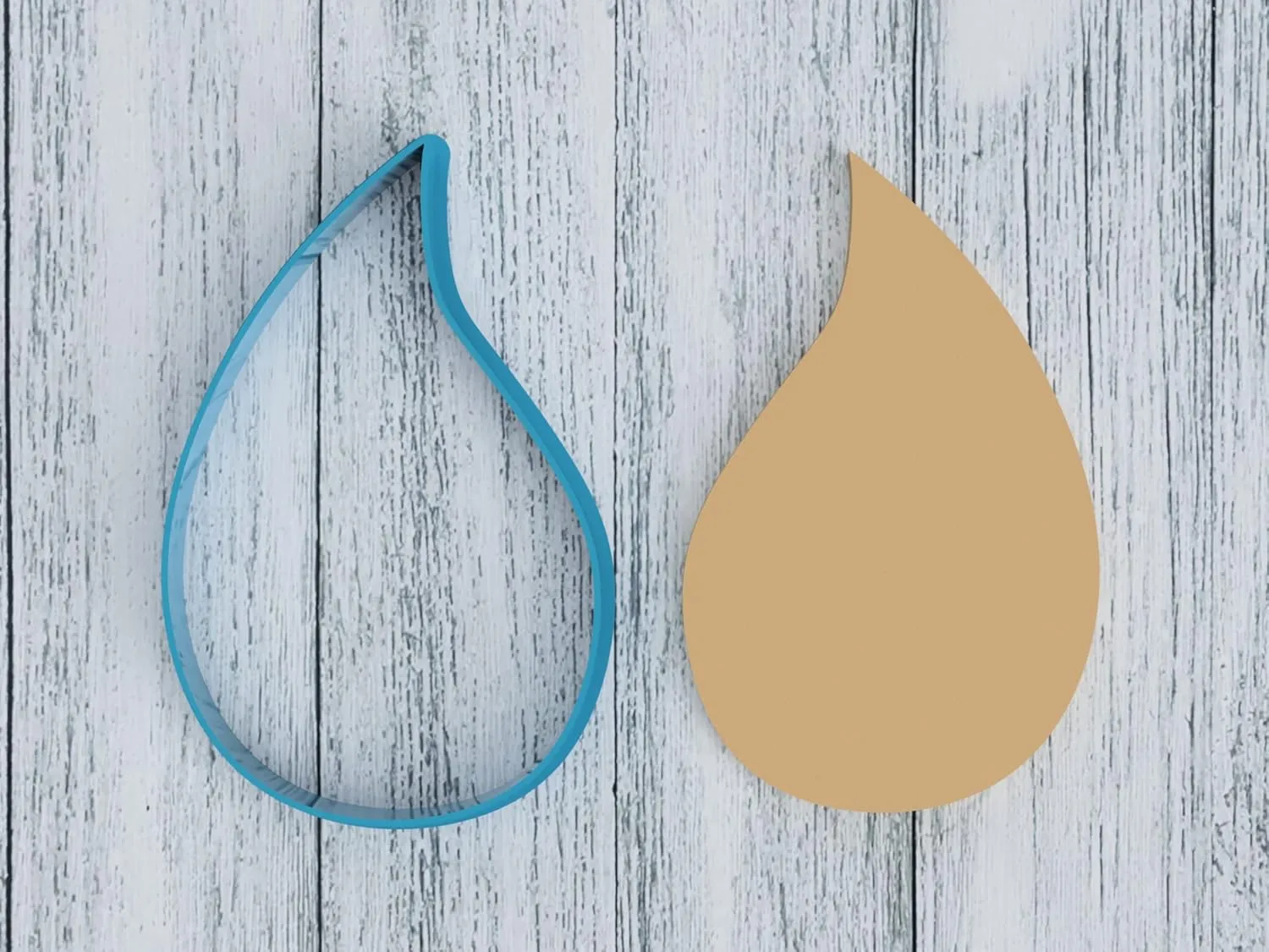 Rain Drop Cookie Cutter -Weather - Rain Boots - Umbrella - Storm - Mud - Water Droplet Teardrop Water Droplet Stormy Day Storm Weather (0263) (4 inch)