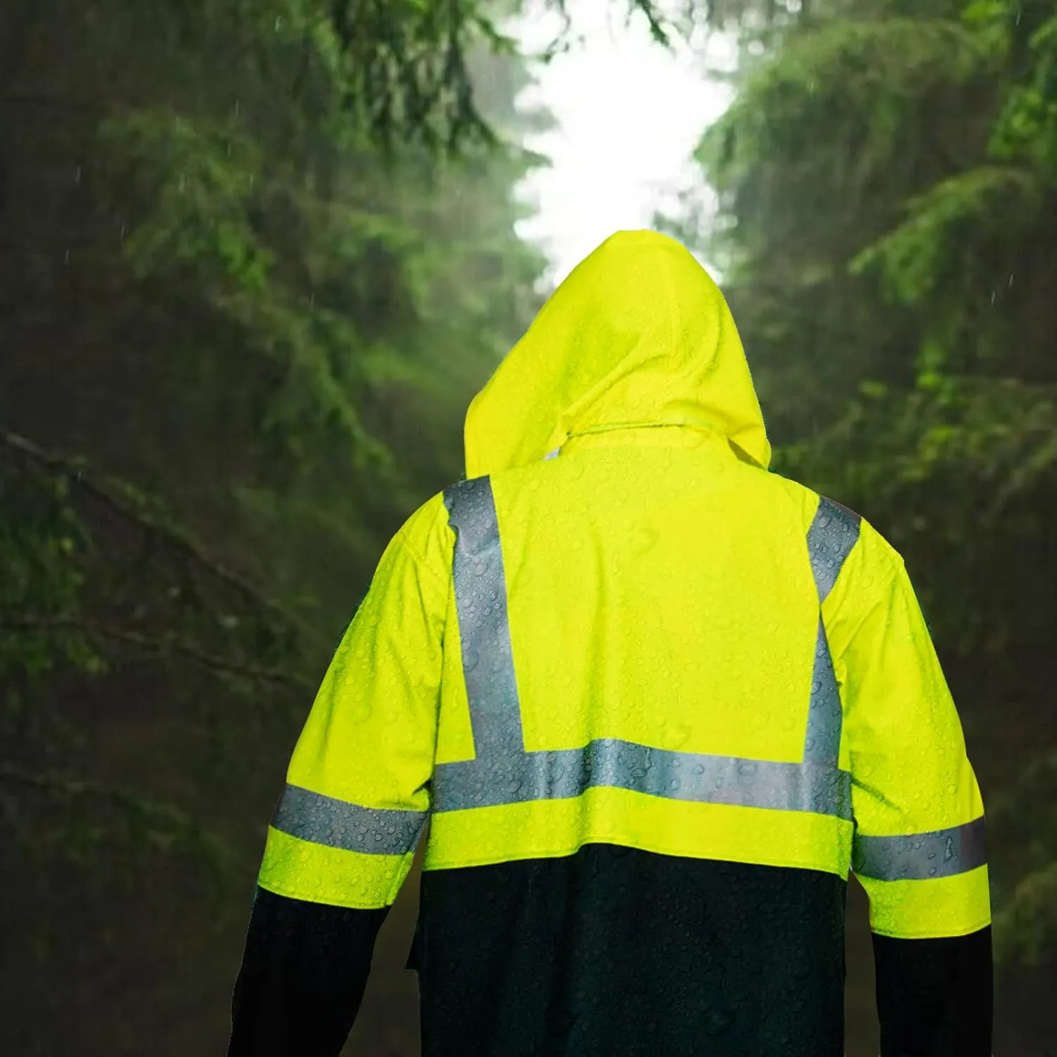 Rain Suits for Men Women Waterproof Heavy Duty Raincoat Fishing Rain Gear Jacket and Pants Hideaway Hood