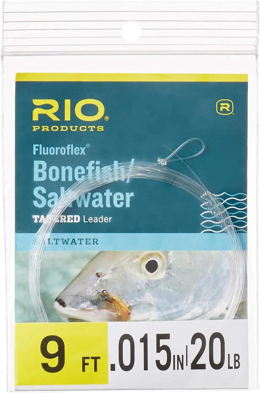 Redington Powerflex Plus 9Ft 4X Trout Leader, Fluorocarbon, Tan, Nylon-Fluorocarbon Blend
