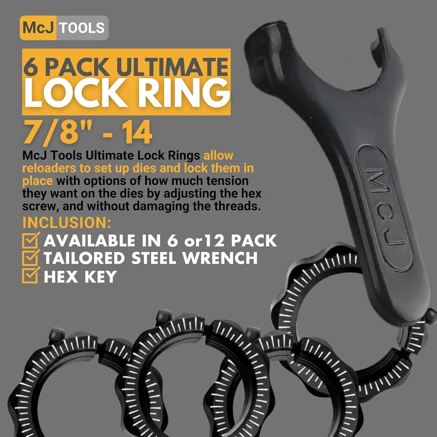 Reloading Die Lock Rings 2nd Gen 12pack