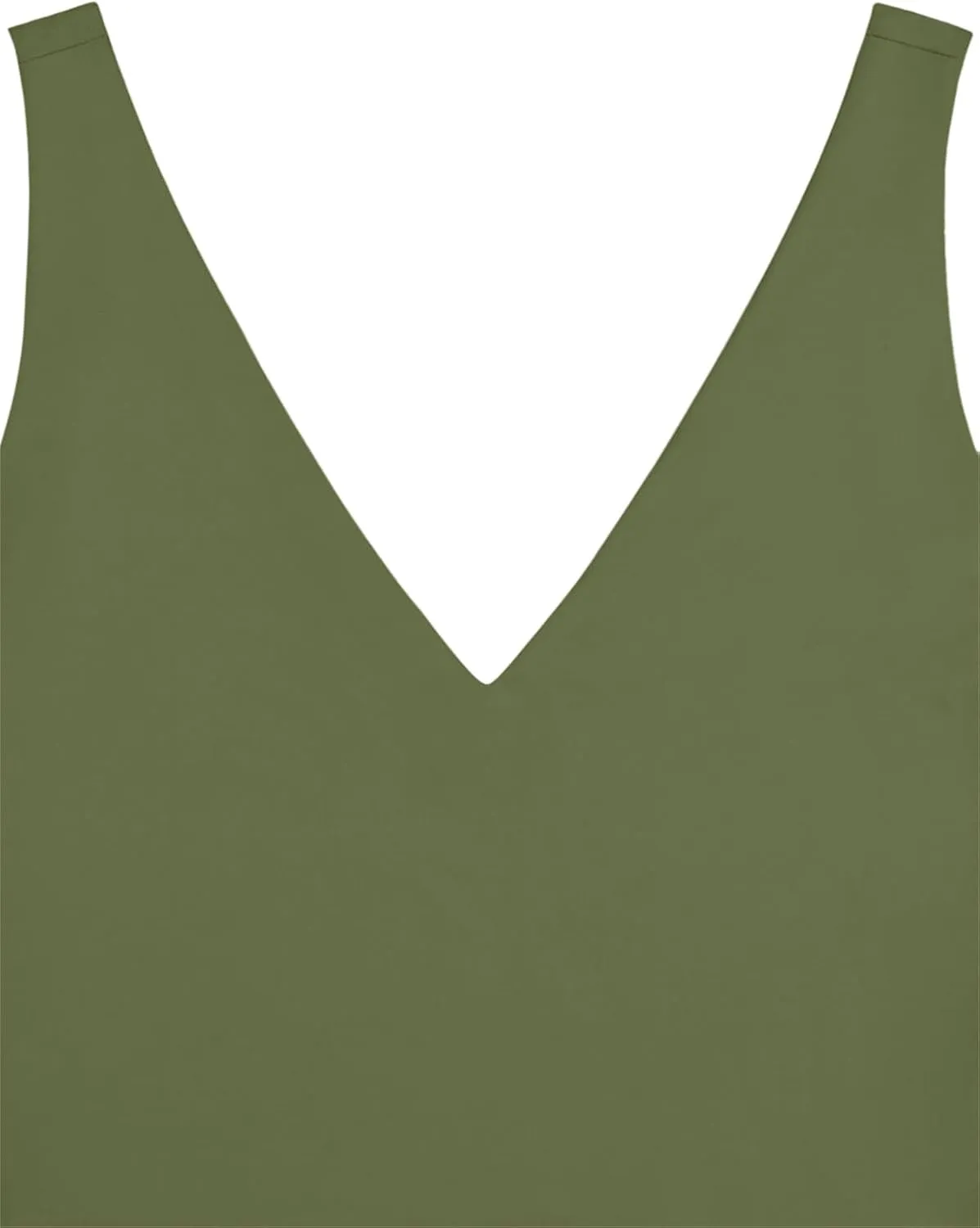 REORIA Butsmooth® Women’s Trendy Sexy Plunge Deep V Neck Sleeveless V Backless Slim Fit Going Out Crop Tank Tops