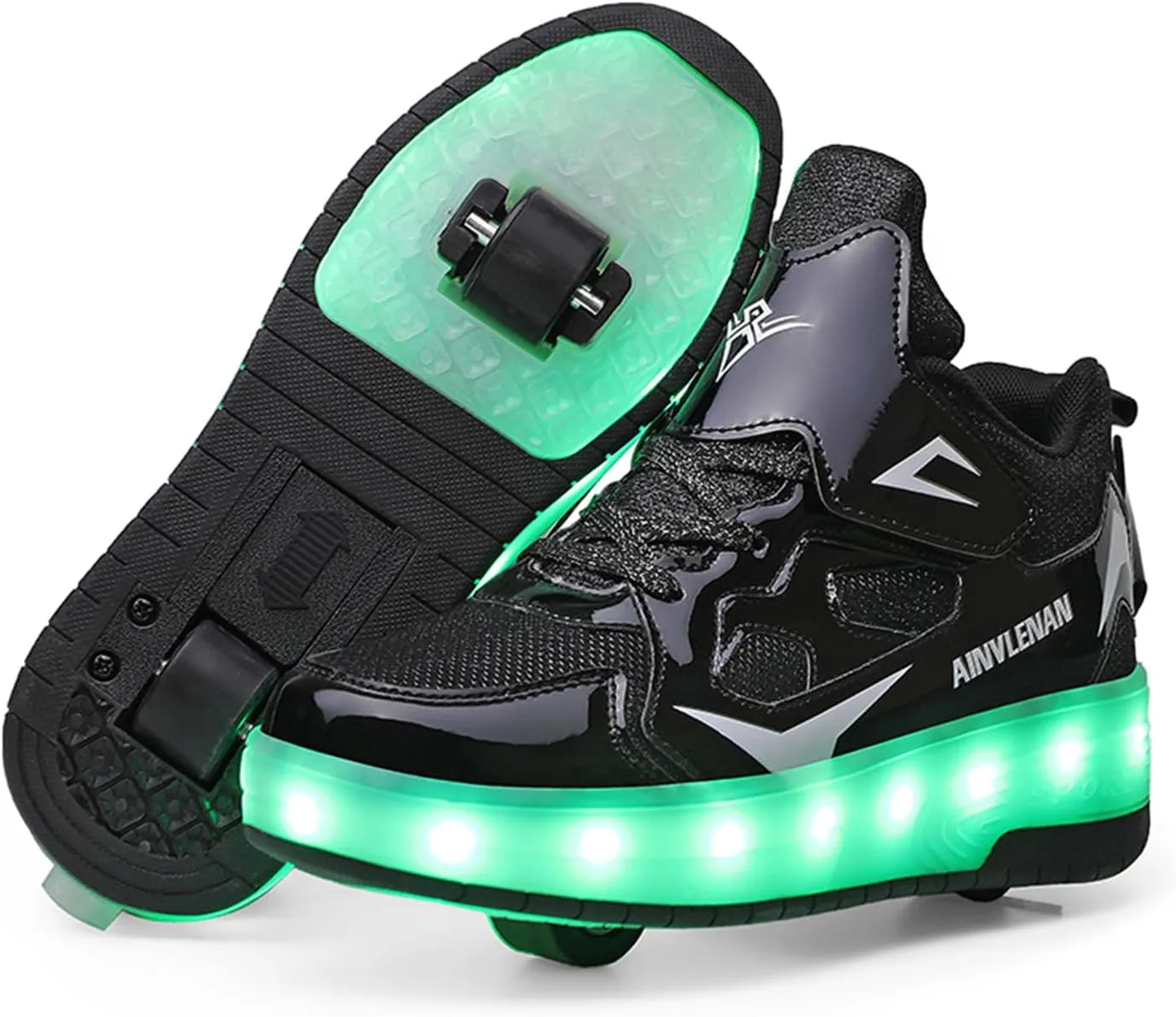 Roller Skate Shoes for Boys and Girls Kids LED Light Up Fashion Sneakers with Rechargeable and Detachable Wheels The Gift for Party Birthday Christmas Day