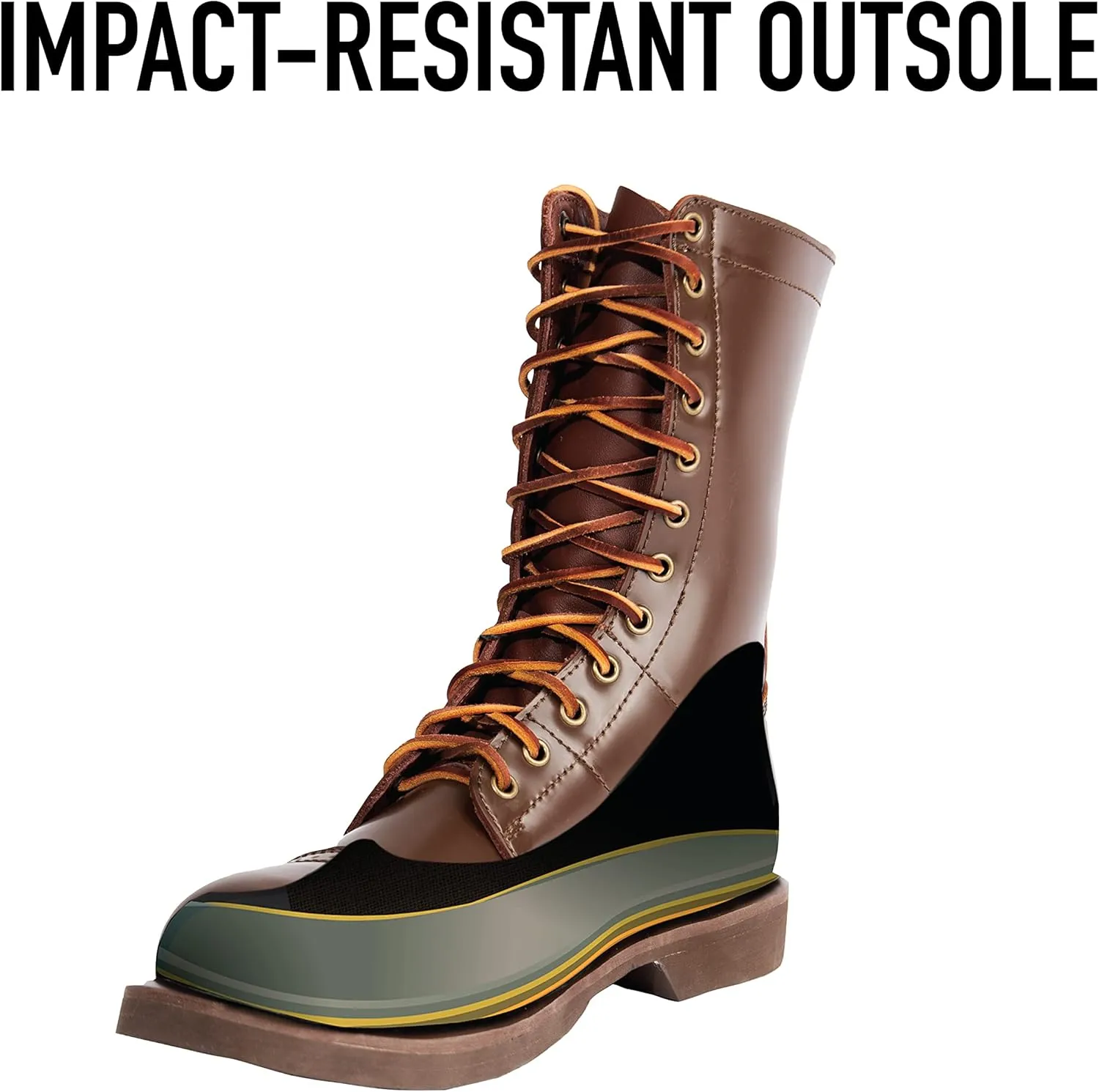 Rothco Leather Jump Boots - 10 Inch - High-Ankle Support and Impact Absorption