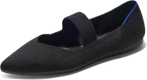 Rothy's The Point Mary Jane Women's Slip-On Shoes, Pointed-Toe Flats, Made from Recycled Plastic Bottles & Machine Washable