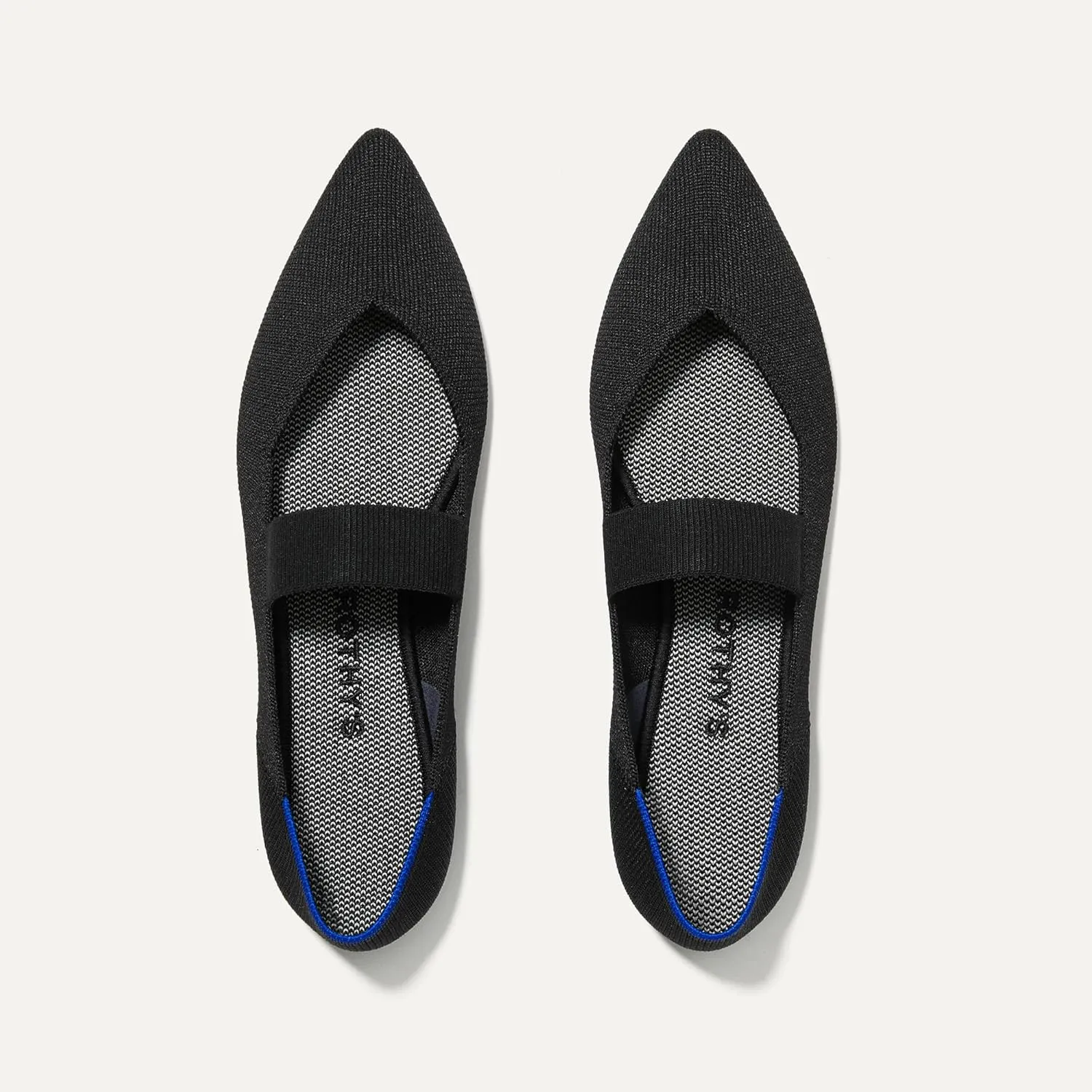 Rothy's The Point Mary Jane Women's Slip-On Shoes, Pointed-Toe Flats, Made from Recycled Plastic Bottles & Machine Washable
