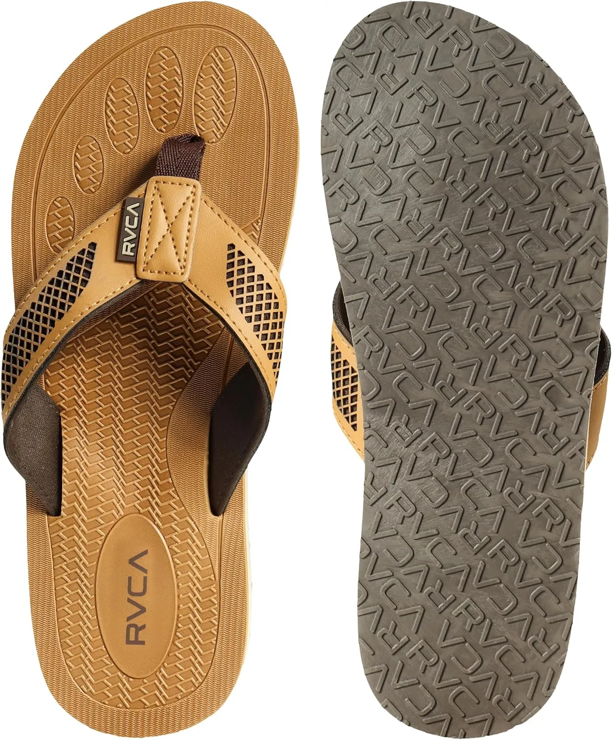 RVCA Perforated T-Bar Sandals - Breathable, Cushioned, and Durable Footwear