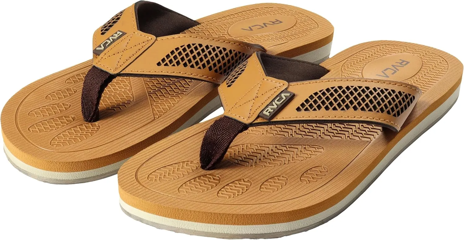 RVCA Perforated T-Bar Sandals - Breathable, Cushioned, and Durable Footwear