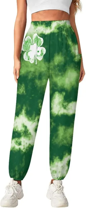 Saint Patricks Day Yoga Bloomers Womens Hippie Harem Pant Knickerbockers Elastic Gym Home Wear Loose Casual Slacks