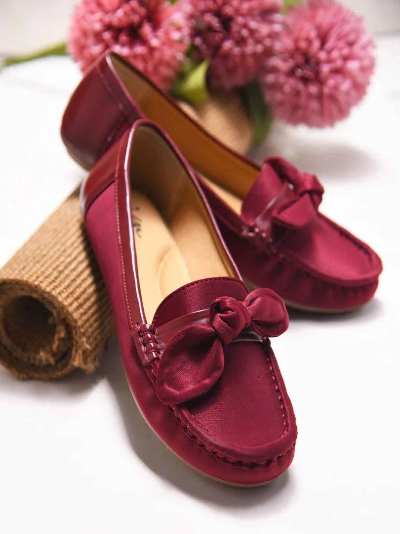 Satin Bow Loafers