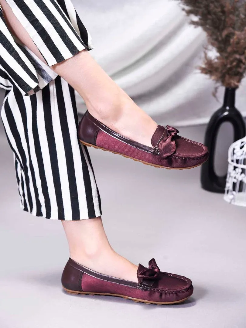 Satin Bow Loafers